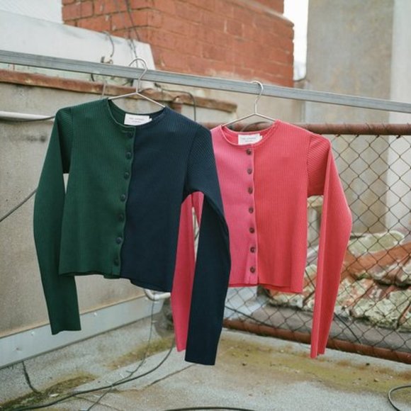 NWT Colorblock Cardigan in Red/Pink Size Small - Picture 5 of 10